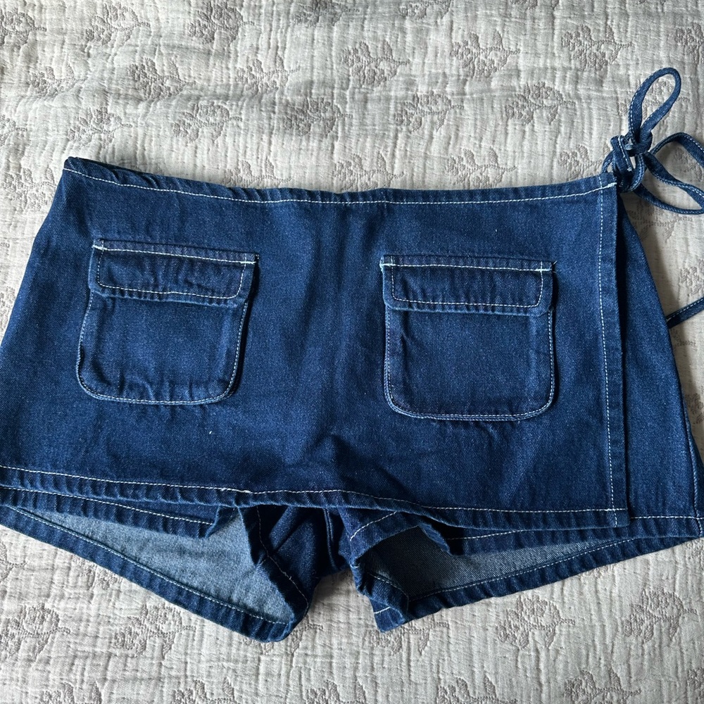 Princess Polly Lioness Blue Denim Skort - Picture 1 of 2